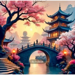 ダイヤモンドアート　日本の風景(アート/写真)