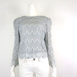 アザー(other)のジャンドールパレ ブラウス カットソー エンブロイダリー レース 長袖 XL(シャツ/ブラウス(長袖/七分))
