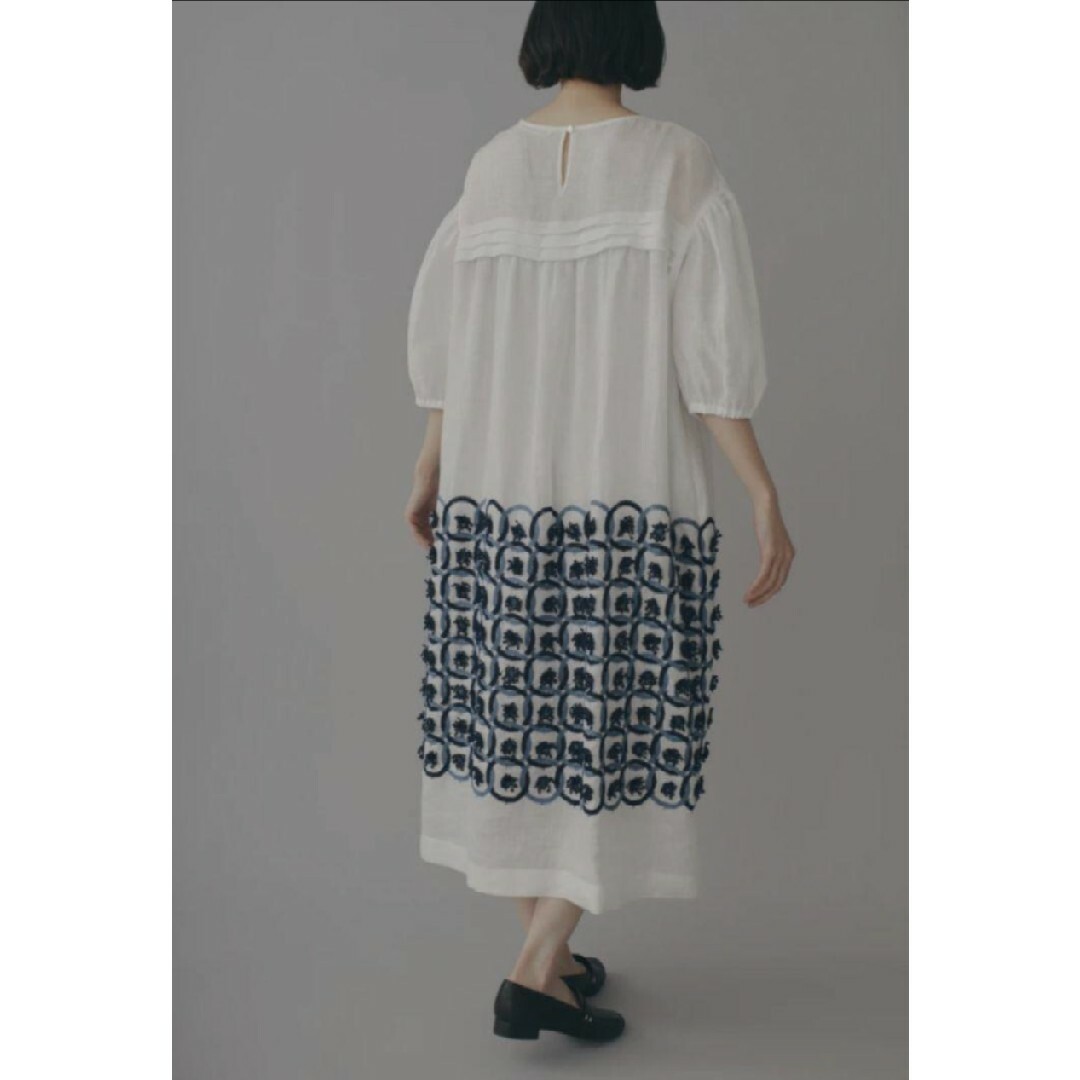 ミナペルホネン ロングワンピース リネン mina perhonen - 新品☆40〜42 ミナペルホネン ワンピース