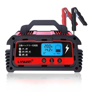 【数量限定】LVYUAN(リョクエン) 自動パルスバッテリー充電器 定格20A【