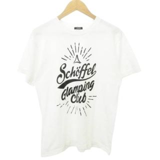 アザー(other)のショッフェル プリント Tシャツ 半袖 クルーネック 薄手 S 白 ■MET1(Tシャツ/カットソー(半袖/袖なし))