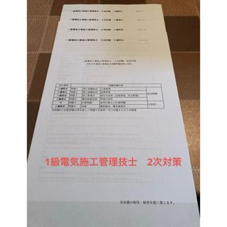 令和７年試験　1級電気工事施工管理技士　２次対策