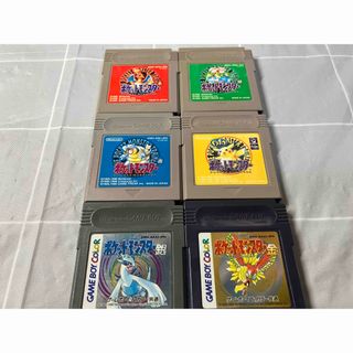 【６個セット】GB ポケットモンスター赤/緑/青/ピカチュウ/金/銀