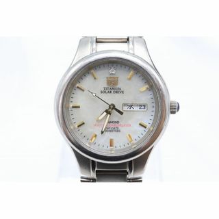 エルジン(ELGIN)のW261-107 動作品 ELGIN USA TITANIUM ソーラー 腕時計(腕時計(アナログ))