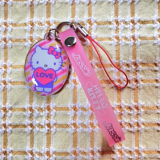 ハローキティ(ハローキティ)の平成レトロ☆レア☆ハローキティ　ストラップ(キャラクターグッズ)