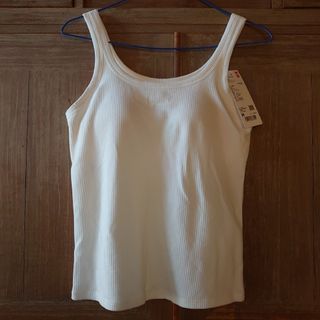 ユニクロ(UNIQLO)の2025年/M エアリズムコットンブラタンクトップ ホワイト ユニクロブラトップ(タンクトップ)