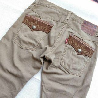 大きいサイズ EDWIN　XVS　ウエスタン　ストレートジーンズ　メンズW36