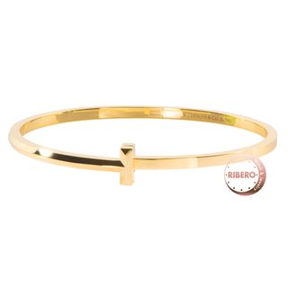 TIFFANY&Co. ティファニー Tワン ナロー ヒンジ ブレスレット バングル ゴールド【中古】