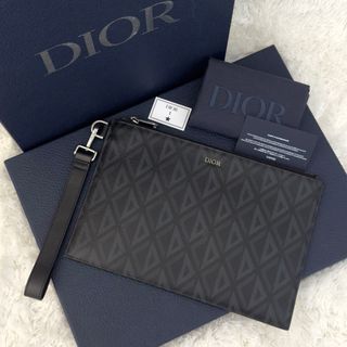ディオール(Dior)の新品同様✨DIOR ディオール ダイヤモンド ポーチ クラッチ バッグ(セカンドバッグ/クラッチバッグ)