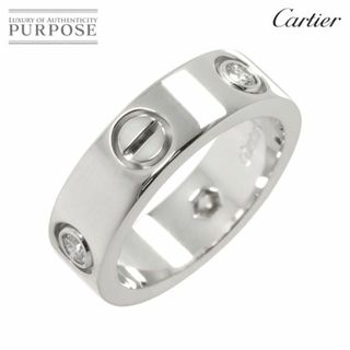 カルティエ(Cartier)のカルティエ Cartier ラブ #49 リング ハーフ ダイヤ K18 WG ホワイトゴールド 750 指輪 90286100(リング(指輪))