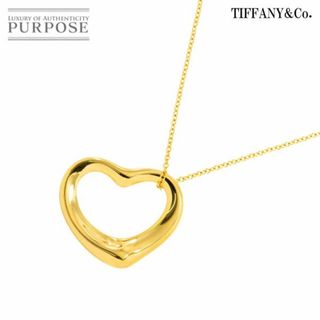 ティファニー(Tiffany & Co.)のティファニー TIFFANY&Co. オープンハート 幅22mm ネックレス 40cm K18 YG イエローゴールド 750 90288150(ネックレス)
