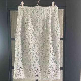 ロペピクニック(Rope' Picnic)の美品　ロペピクニック　フラワータイトスカート　38 ミントグリーン(ロングスカート)