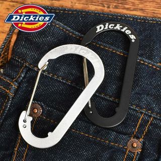 ディッキーズ(Dickies)のカラビナ おしゃれ DICKIES ディッキーズ キーホルダー ストラップ ブラック シルバー ブランド カジュアル かっこいい キーケース メンズ アウトドア キャンプ フェス 鍵 フック キーリング 小物 雑貨 アル(キーホルダー)