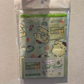 【新品未使用】サンリオ　ポムポムプリン　ステッカー付きクールタオル(キャラクターグッズ)