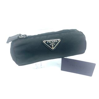 プラダ(PRADA)のPRADA ナイロン ミニ ポーチ 小物入れ 三角ロゴ シルバー金具 化粧ポーチ(ポーチ)