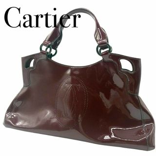 カルティエ(Cartier)のカルティエ マルチェロ ドゥ カルティエMM エナメル パテントレザー バッグ(ハンドバッグ)