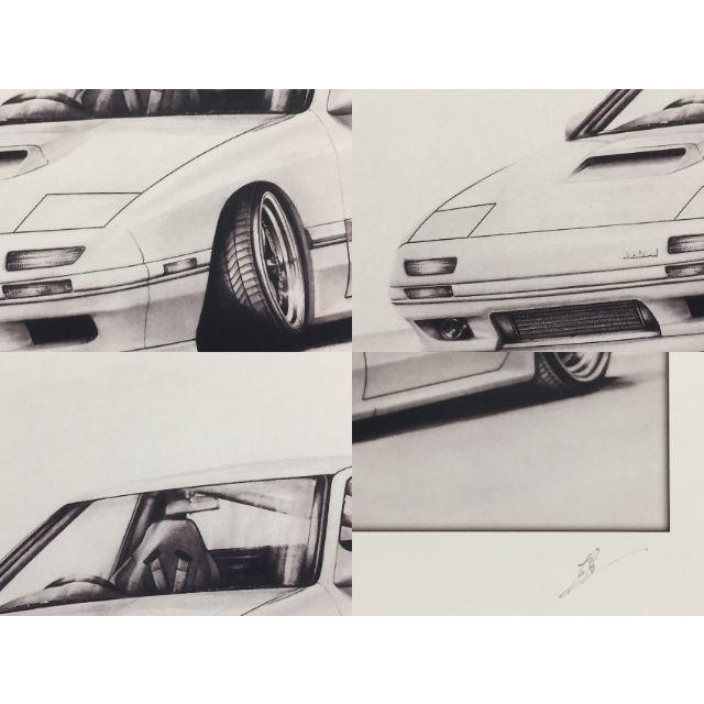 鉛筆画 Fcサバンナ Rx 7 旧車名車イラスト 額付き 送料無料の通販 By テンパーク S Shop ラクマ