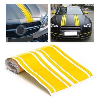 NOELAMOUR ボンネット ステッカー ストライプ ボディ 車 シール デカ(その他)