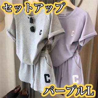 部屋着　ルームウェア　半袖　セットアップ　Tシャツ　パンツ　夏　パジャマ　韓国(ルームウェア)