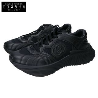 グッチ(GUCCI)のグッチ 【美品】771471 リップル レザー/メッシュ スニーカー 9(スニーカー)