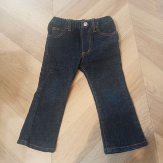 【美品・未使用】90cm　ダークデニムフレアパンツ　　＃ブーフーウー　
