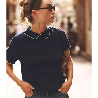 ZARA - ZARA パイピングニットトップス