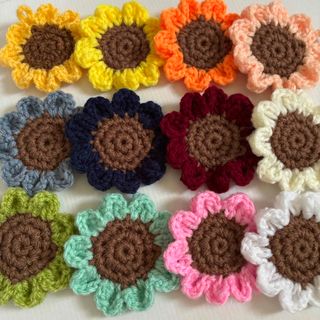 からふるお花のミニエコたわしハンドメイド雑貨小物ガーランド