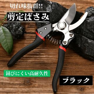 剪定鋏 黒 高級 剪定はさみ 剪定バサミ 園芸 家庭菜園 庭 植木 枝切り