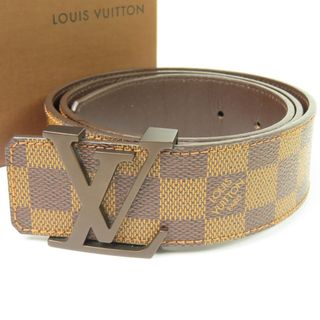 ルイヴィトン(LOUIS VUITTON)の新品同様美品 LOUIS VUITTON ルイヴィトン サンチュール LV イニシアル ロゴ  ヴィンテージ ダミエ ベルト PVC ブラウン メンズ【中古】(ベルト)