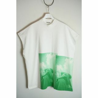ジルサンダー(JIL SANDER)の美品 JIL SANDER フォト グラフィック ノースリーブ 1029O▲(Tシャツ/カットソー(半袖/袖なし))