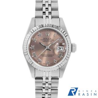 ロレックス(ROLEX)のロレックス デイトジャスト 69174 ピンク ローマ T番 レディース 中古 腕時計(腕時計)