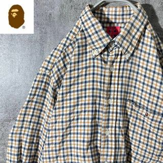 アベイシングエイプ(A BATHING APE)の[大人気]　アベイシングエイプ　シャツ　ワンポイント　大猿　チェック　ノバ　レア(シャツ)