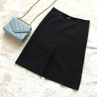 natural beauty【L】ブラック タイトスカート バックル付きベルト
