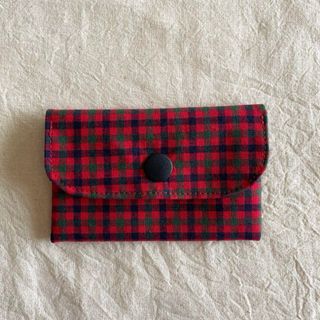 ハンドメイド　カードケース　　　　　　　　　　　　　　　　　ファミリア風チェック(その他)