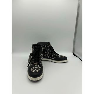 ジミーチュウ(JIMMY CHOO)のブラック星柄ハイカットスニーカー　ジミーチュウ　美品(スニーカー)
