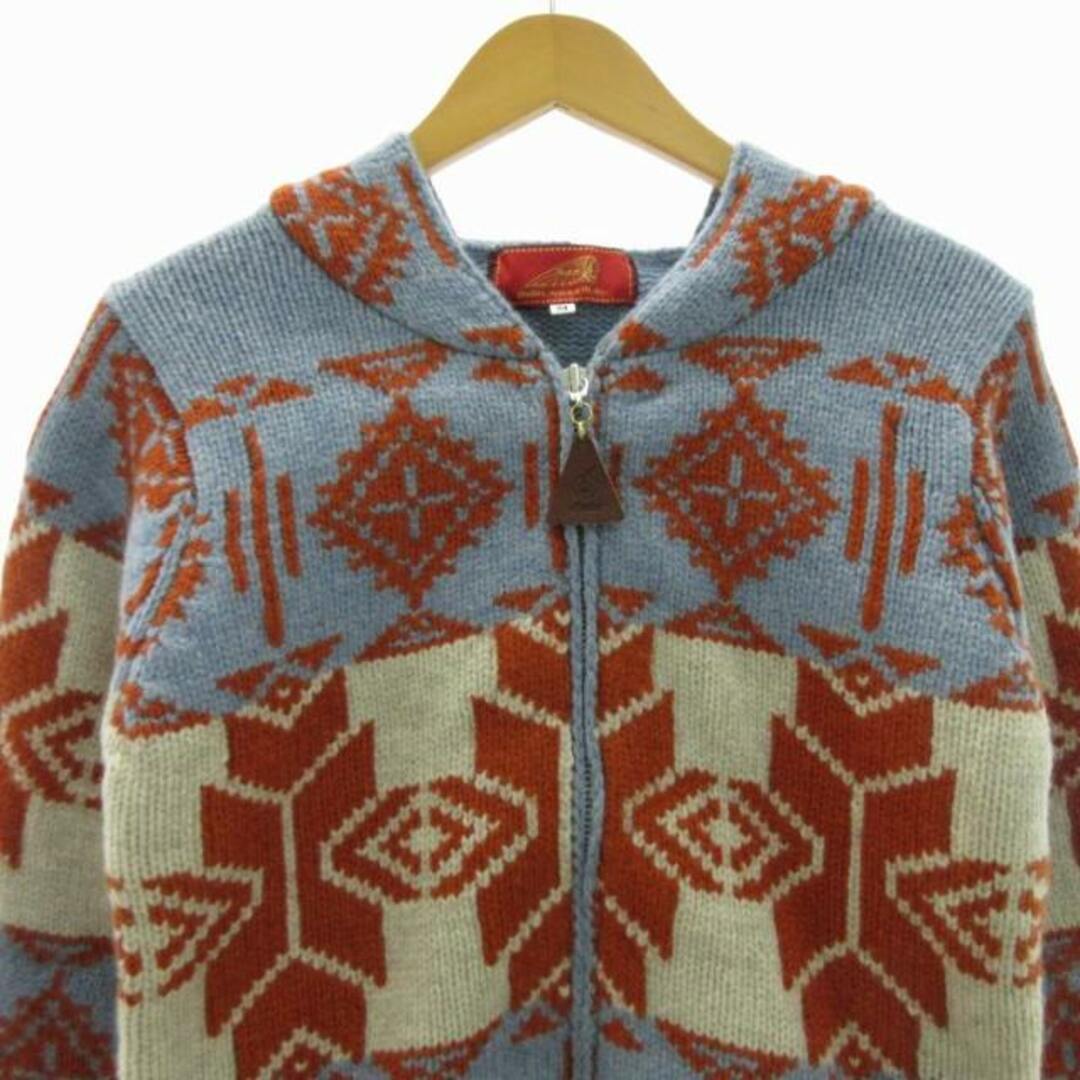 カウチンインディアン＊ニット　ジップアップ　セーター　厚手カーディガン COWICHAN INDIAN カウチンインディアン ウール100% ジップ ニット