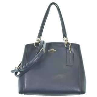 コーチ(COACH)のCOACH コーチ ハンドバッグ  紺 【古着】【中古】【送料無料】(ハンドバッグ)