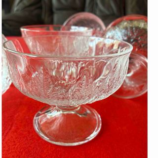 美品　HOYA ランタナ　アイスクリーム5個セット デザートカップ　食器　レトロ(グラス/カップ)