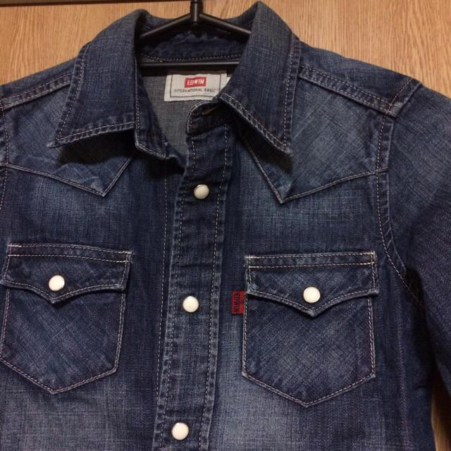 EDWIN(エドウィン)のEDWIN＊デニムシャツ130 キッズ/ベビー/マタニティのキッズ服男の子用(90cm~)(その他)の商品写真