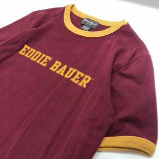 エディーバウアー(Eddie Bauer)の【美品】エディバウアー リンガーネック 半袖Tシャツ メンズM相当(Tシャツ/カットソー(半袖/袖なし))