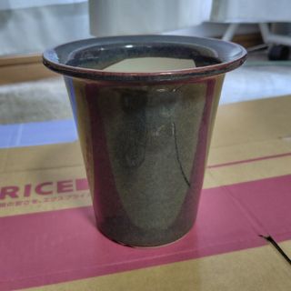 植木鉢　黒　陶器鉢　4号(プランター)