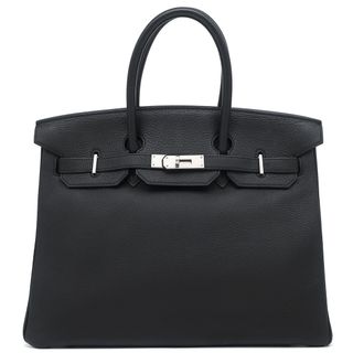 エルメス(HERMES)のエルメス HERMES ハンドバッグ バーキン35 トゴ ブラック マットシルバー金具 黒 □D刻印 【保存袋】【中古】(ハンドバッグ)