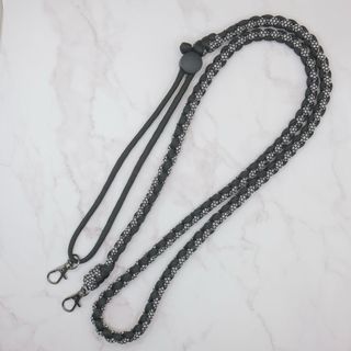 ハンドメイド ストラップ スマホ ショルダー 四つ編み パラコード SH148(スマホストラップ/チャーム)