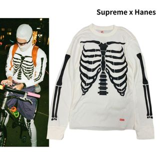 シュプリーム(Supreme)のSupreme Hanes Bones Thermal Crew 骨 サーマル(Tシャツ/カットソー(七分/長袖))