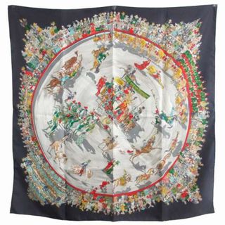 エルメス(HERMES)のエルメス カレ90 美品 CIRQUE MOLIE スカーフ シルク100%(バンダナ/スカーフ)