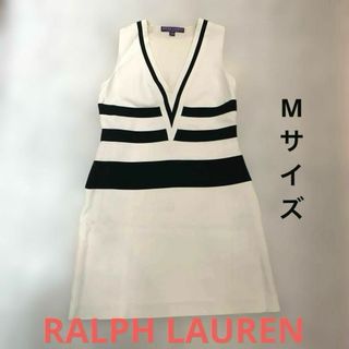 ラルフローレン(Ralph Lauren)のRALPH LAUREN Collection Vネック ワンピース　ミニ　M(ミニワンピース)