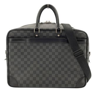 　ルイ・ヴィトン LOUIS VUITTON ポルト ドキュマン・ヴォワイヤージュGM N41123 ブラック　シルバー金具 ダミエ・グラフィット メンズ ブリーフケース