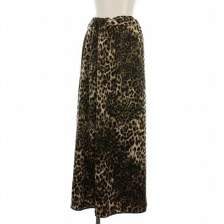 ジャーナルスタンダード(JOURNAL STANDARD)のジャーナルスタンダード ラックス マットサテンレオパ スカート ロング 茶 黒(ロングスカート)