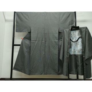 平和屋着物●男性　紬　アンサンブル　100亀甲　正絹　逸品　未使用　CAAV6427vf(着物)