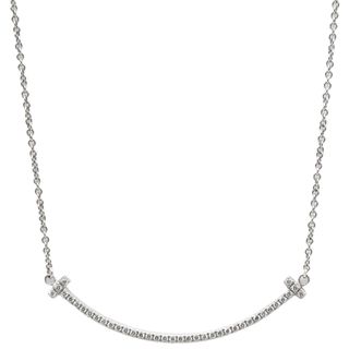 ティファニー(Tiffany & Co.)のティファニー Tiffany & Co ネックレス Tスマイル ペンダント スモール ダイヤ K18WG ダイヤモンド ホワイトゴールド Au750 Tiffany T smile 63058793【中古】(ネックレス)